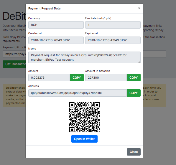 bitpay bitcoin address