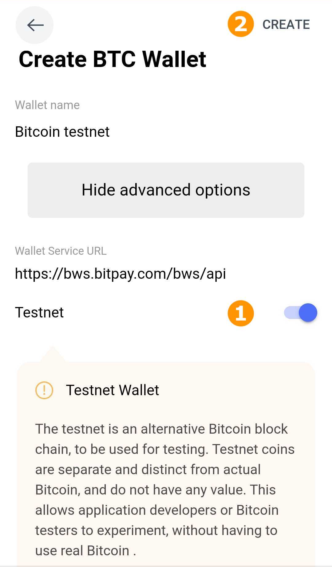 BitPay Wallet - Desktop - Windows - Alege portofelul tău - Bitcoin
