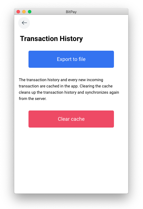 export transaction history blockchain wallet