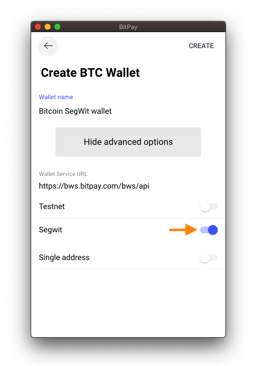 bitcoin segwit wallet