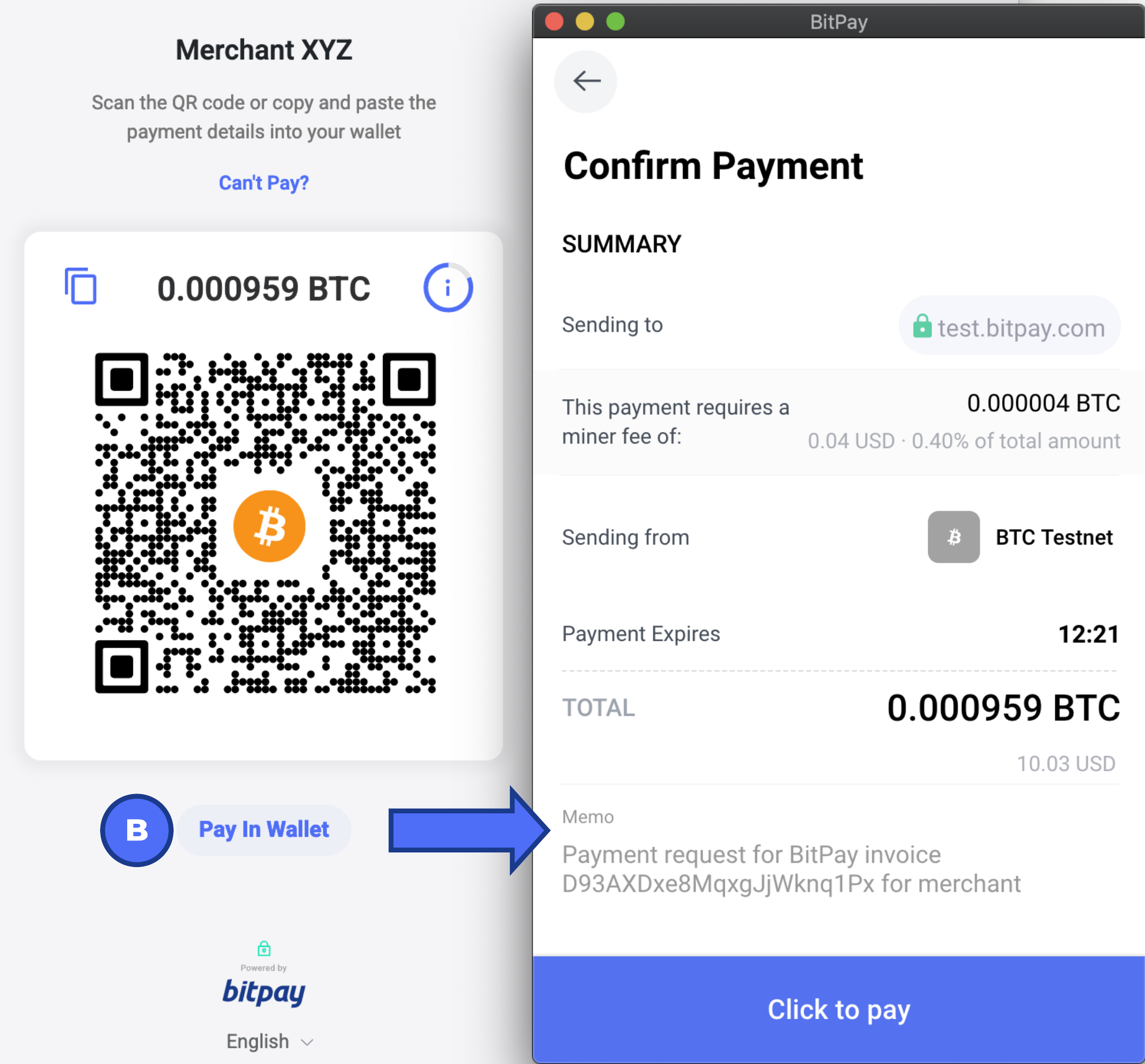can you digitally pay in btc on bitpay