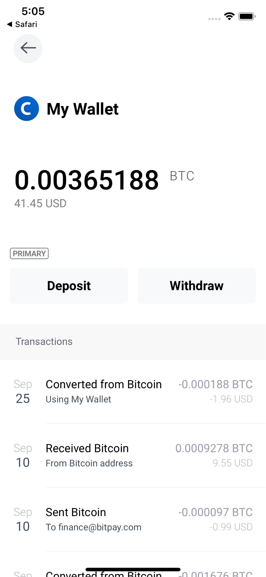 coinbase check