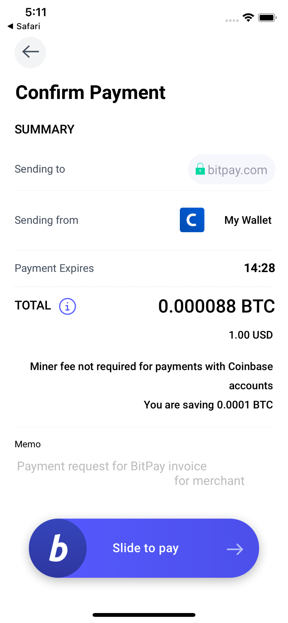 how to make payment with coinbase