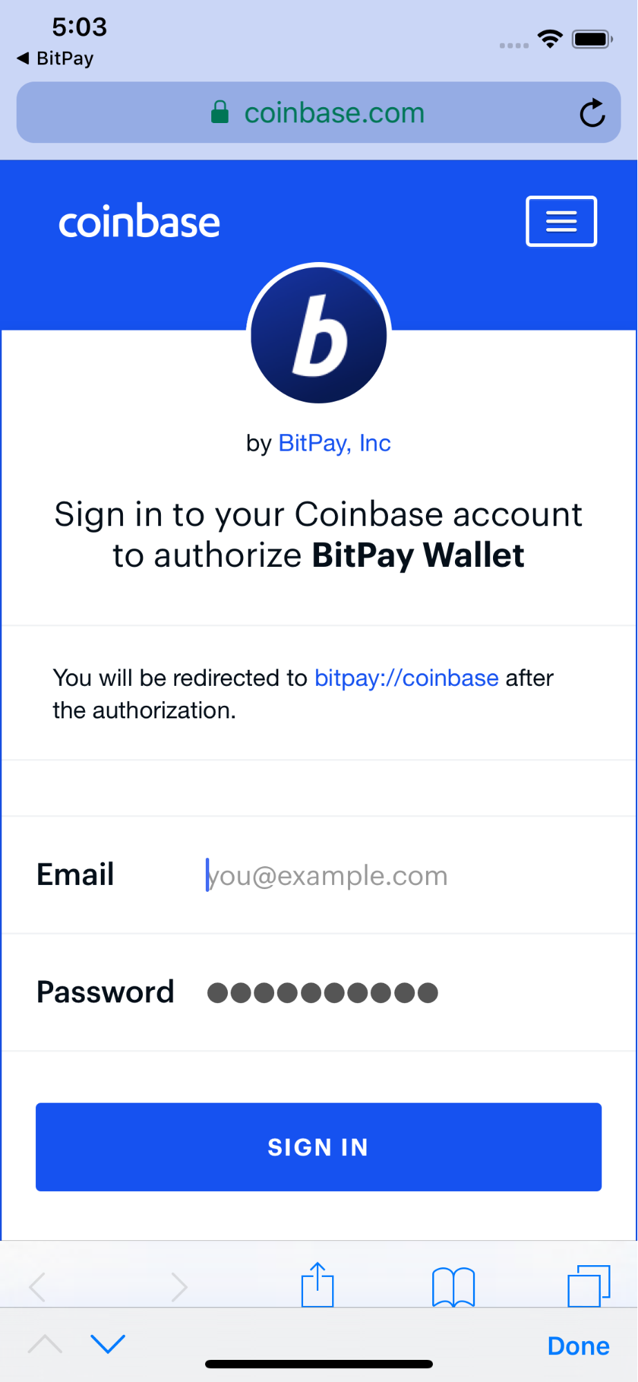 coinbase password requirements